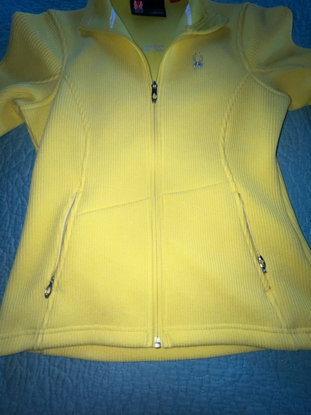 Spyder Women's Endure Full Zip Core Sweater Jacket In Bright Yellow Size Medium - Picture 7 of 12